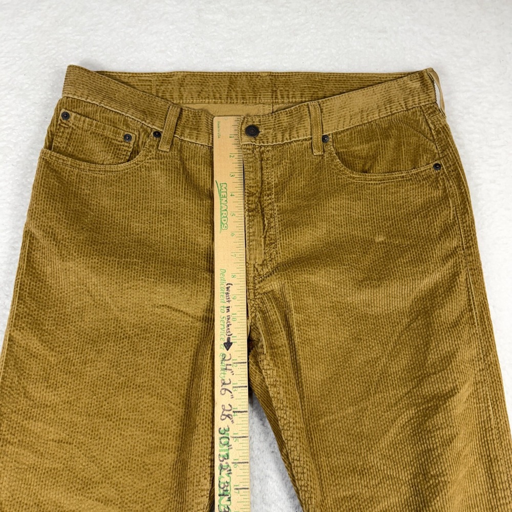 Levis Corduroy Jeans Mens 33 Fits 35x29 Brown Straight Cotton A4690-1840 - Picture 4 of 11
